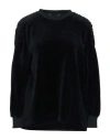 Alberta Ferretti Athleisure Woman Sweatshirt Midnight Blue Size 6 Cotton, Polyester, Elastane In Blue