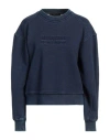 Alberta Ferretti Athleisure Woman Sweatshirt Navy Size 6 Cotton, Elastane In Navy