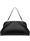 Alberta Ferretti Women Black Handbag With Removable Handle And Clasp Closure In Leather Woman In Black