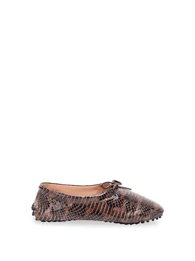 Alberta Ferretti Ballerinas In Brown