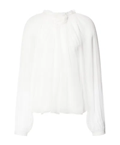 ALBERTA FERRETTI ALBERTA FERRETTI BALLOON-SLEEVE SATIN BLOUSE
