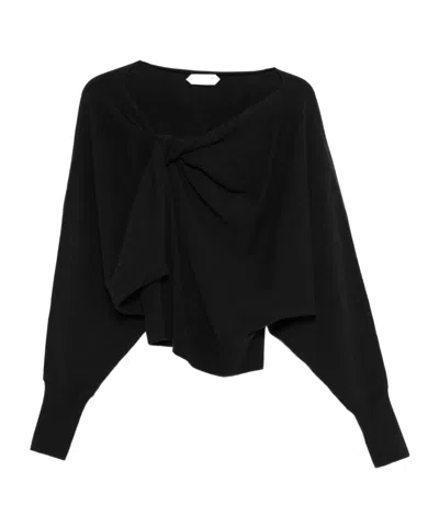 Alberta Ferretti Batwing-sleeve Sweater In Black