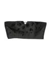 Alberta Ferretti Strapless Cropped Top Fitted Silhouette In Black