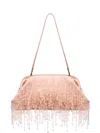 Alberta Ferretti Bead-embellished Clutch Bag In Pink