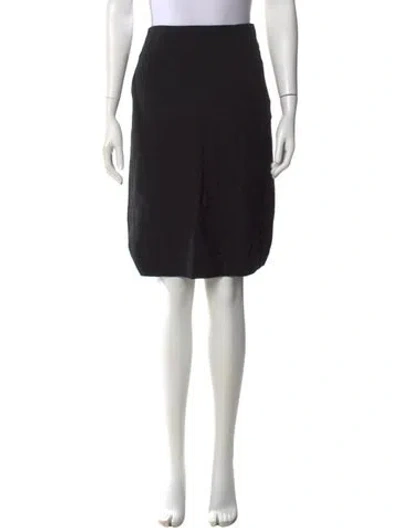 Pre-owned Alberta Ferretti Beaded Accents Knee-length Skirt In Black