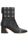 Alberta Ferretti Beaded-embellishmen Boots In Black