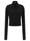 Alberta Ferretti Embellished Collar Fitted Silhouette Long Sleeves In Black