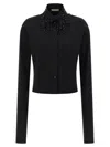 Alberta Ferretti Embellished Collar Fitted Silhouette Long Sleeves In Black