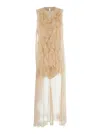 Alberta Ferretti Beige Blouse With Ruffle