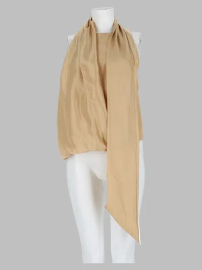 Alberta Ferretti Beige Silk Top In Neutral