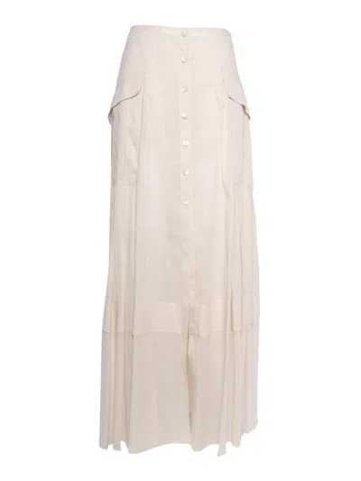ALBERTA FERRETTI BEIGE SKIRT