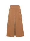 Alberta Ferretti Beige Wide Leg Trousers In Brown