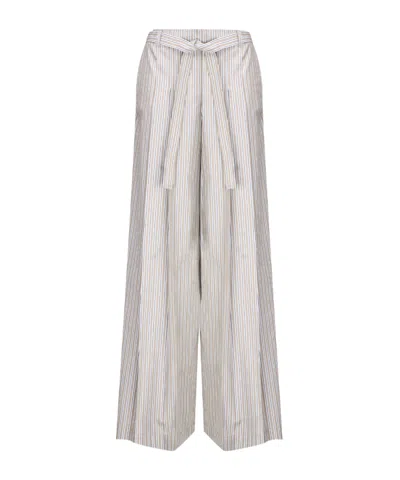 Alberta Ferretti Belt-loop Casual Pants In White