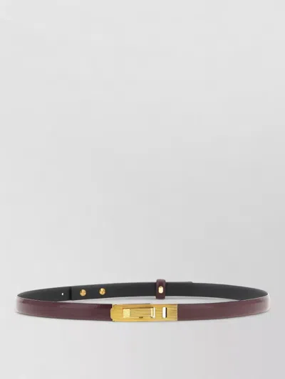 Alberta Ferretti Belt Two Tone Striped Buckle Design In Brown