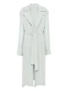 Alberta Ferretti Belted Coat In Gray