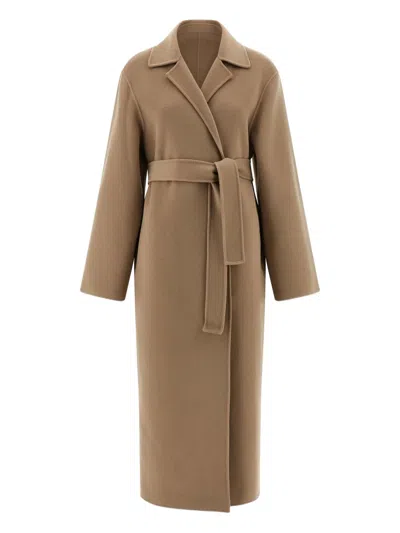 ALBERTA FERRETTI BELTED DOUBLE-BREASTED COAT