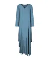 Alberta Ferretti Enver Satin Kaftan Dress In Blue In Blue