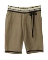 Alberta Ferretti Bermuda Shorts In Beige Linen In Beige