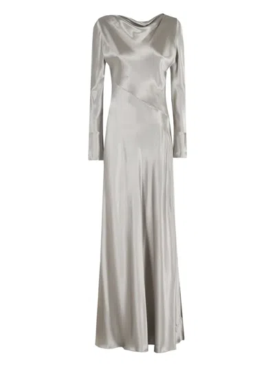 ALBERTA FERRETTI BIAS-CUT MAXI DRESS
