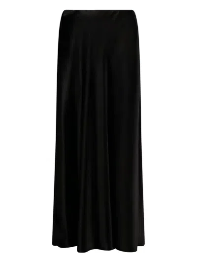 Alberta Ferretti Bias-cut Straight Skirt In Black