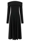 Alberta Ferretti Off-the-shoulder Evening Dress In Black