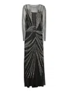 Alberta Ferretti Woman Maxi Dress Black Size 6 Polyamide In Gray