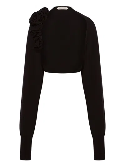 ALBERTA FERRETTI BLACK KNITTED SWEATER