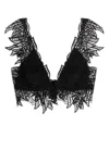 Alberta Ferretti Floral-embroidered Top In Nero