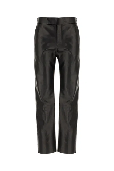 Alberta Ferretti Black Leather Pants