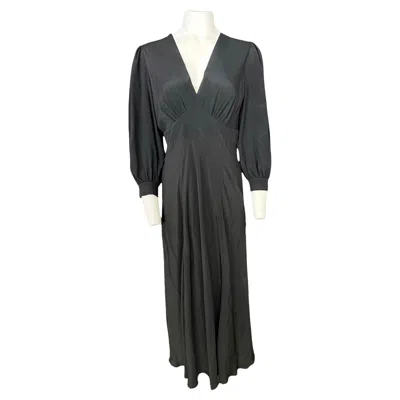 Pre-owned Alberta Ferretti Black Maxi Evening Dress, Size 6
