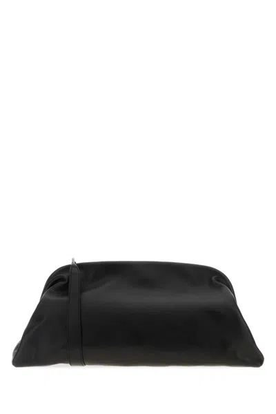 ALBERTA FERRETTI BLACK NAPPA LEATHER CLUTCH