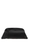 Alberta Ferretti Women Black Handbag With Removable Handle And Clasp Closure In Leather Woman In Black