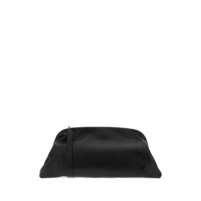 Alberta Ferretti Black Nappa Leather Clutch