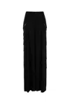 Alberta Ferretti Black Satin Wide-leg Pant