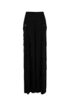 Alberta Ferretti Alberta Ferreti Black Satin Wide-leg Pant In Black