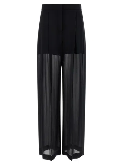 ALBERTA FERRETTI BLACK SILK PANTS