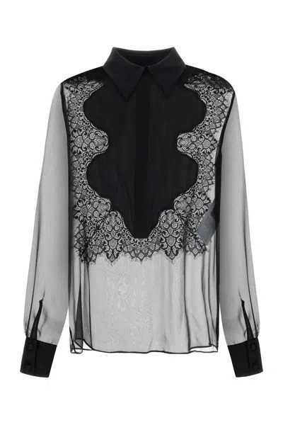 Alberta Ferretti Black Silk Shirt