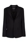 Alberta Ferretti Alberta Ferreti Peak Lapel Single Breasted Blazer In Black