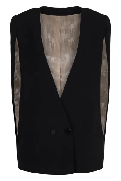Alberta Ferretti Black Single-breasted Vest