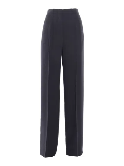 Alberta Ferretti Black Straight Leg Trousers