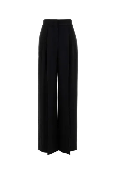ALBERTA FERRETTI BLACK STRETCH CREPE WIDE-LEG PANT