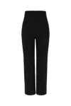 Alberta Ferretti Black Stretch Wool Blend Pants In Black