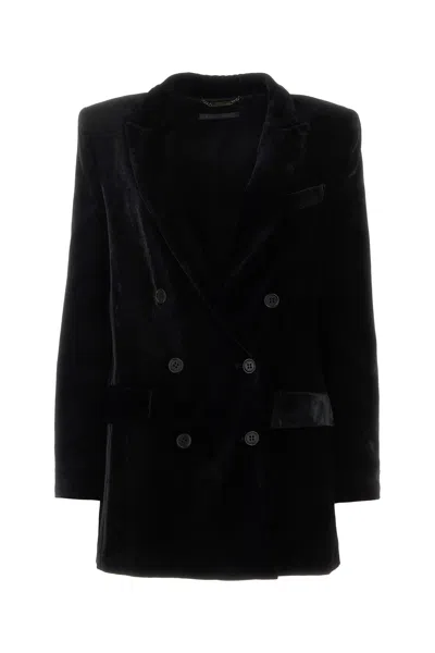 ALBERTA FERRETTI BLACK VELVET BLAZER
