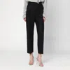 Alberta Ferretti Black Wool-blend Trousers In Black