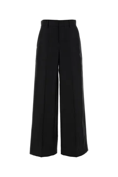 ALBERTA FERRETTI ALBERTA FERRETTI BLACK WOOL BLEND WIDE-LEG PANT