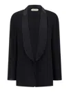 Alberta Ferretti Women Georgette Blazer In Black