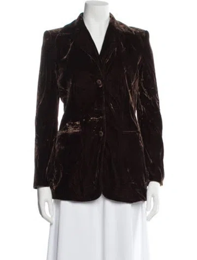 Pre-owned Alberta Ferretti Blazer In Brown