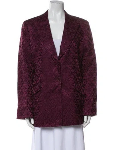 Pre-owned Alberta Ferretti Blazer In Burgundy