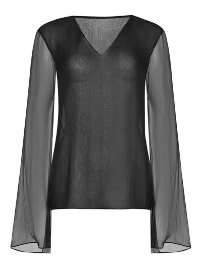 Alberta Ferretti Blouse By  Made Of Silk In Black