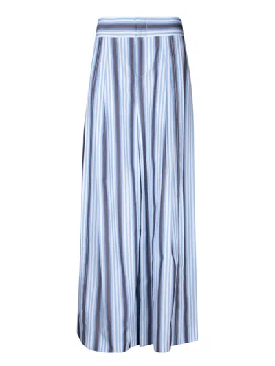 Alberta Ferretti Blue And White Striped Wide-leg Trousers By